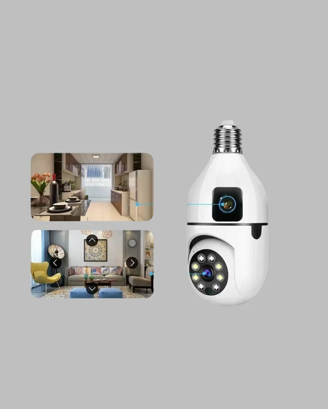 İki Yönlü Sesli WiFi Kamera – Ampul Tipi Ev ve Ofis Güvenlik Kamerası - 5