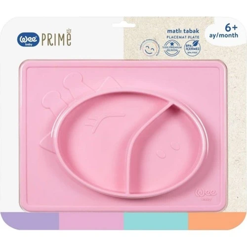 Wee Baby Prime 925 Matlı Tabak 6Pembe + Ay-8690797109257