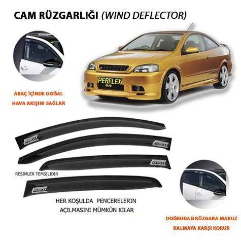 Opel Cam Ruzgarlıgı Mugen Tip 4 Parca Astra G Dynamıc 1998-2004 - Perflex Pd4-Op03 ürün görseli