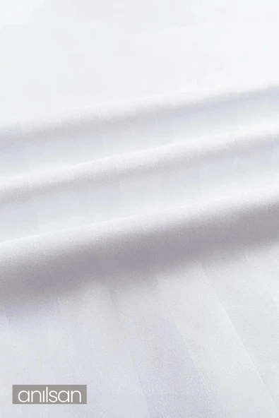 Çizgili Çift Kişilik Düğmeli Nevresim Yorgan Kılıfı %100 Pamuk, 83tel - 5