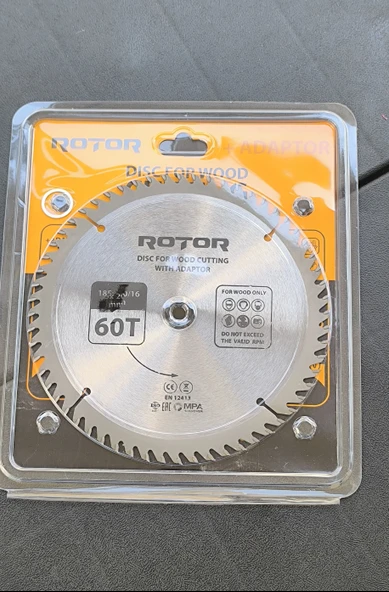 Ahşap kesme diski ROTOR 185*20/16 adaptörlü 60T - Resim 2