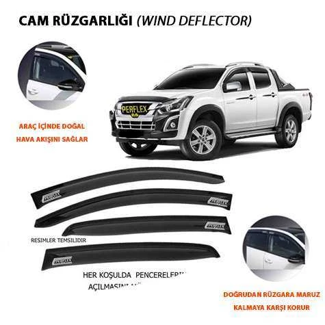 İsuzu Ticarı Cam Ruzgarlıgı Classıc Tip 4 Parca İsuzu D-Max 2012-2018 - Perflex Pa4-İs02 ürün görseli