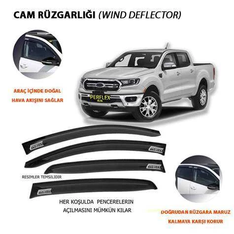 Ford Cam Ruzgarlıgı Classıc Tip 4 Parca Ranger Tk6 T7  Large 11> - Perflex Pal4-Fd17 ürün görseli