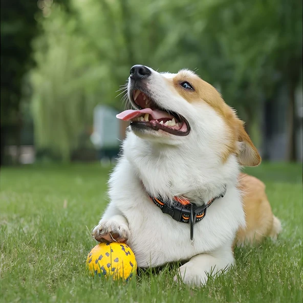 M-Pets Bloom Ball Oyun Topu Parçalanmaz Sarı Gri - 4