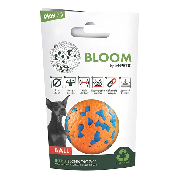 M-Pets Bloom Ball Oyun Topu Parçalanmaz Turuncu Mavi - 2