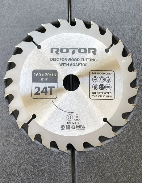 Ahşap kesme diski ROTOR 185*20/16 adaptörlü 24T - Resim 3