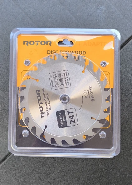 Ahşap kesme diski ROTOR 185*20/16 adaptörlü 24T - Resim 2