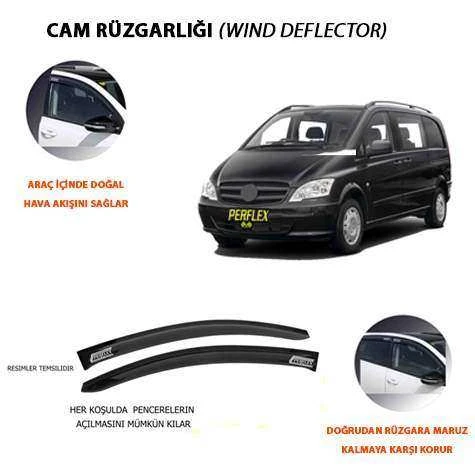 Mercedes Cam Ruzgarlıgı Classıc Tip 2 Parca Vito  2003+2014 - Perflex Pa2-Mb21 ürün görseli