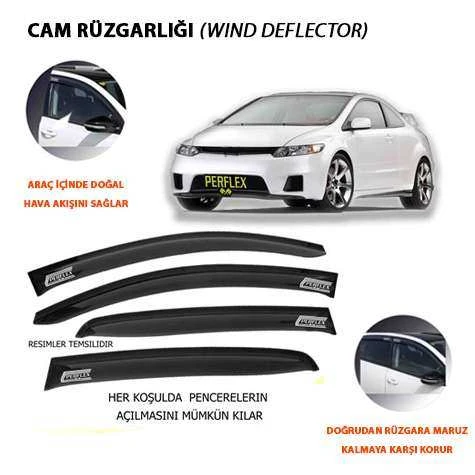 Honda Cam Ruzgarlıgı Mugen Tip 4 Parca Honda CIVIC Dynamıc 2001-2005 - Perflex Pd4-Hd07 ürün görseli