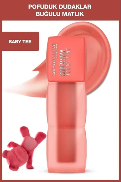 Maybelline New York Maybelline Super Stay Teddy Tint Uzun Süre Kalıcı Likit Mat Tint 25 Baby Tee ürün görseli