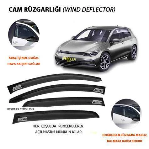 Vag Cam Ruzgarlıgı Classıc Tip 4 Parca Golf 7  2012-2019 - Perflex Pa4-Vw07 ürün görseli