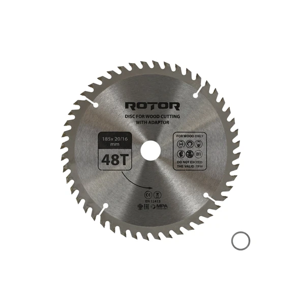 Ahşap kesme diski ROTOR 185*20/16 adaptörlü 48T ürün görseli