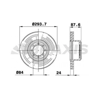 İveco Ticarı Arka Fren Disk Aynası Havalı Daıly II 09 / 02> Daıly III 05 / 06> Tasıma Kapasıtesi: 3450 / 3950 Kg - Braxıs Ad1054 ürün görseli