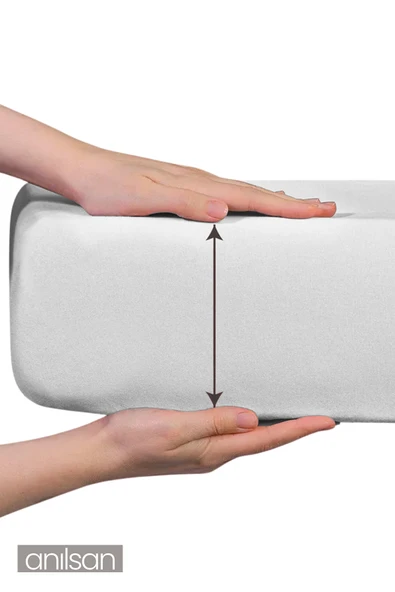 %100 Pamuk Düz Beyaz 70x140 Bebek Lastikli Yatak Çarşaf + Yastık Kılıfı - 3