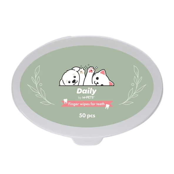 M-PETS DAİLY KEDİ ve KÖPEK DİŞ TEMİZLİĞİ PARMAK PEDİ 50Lİ - Resim 3