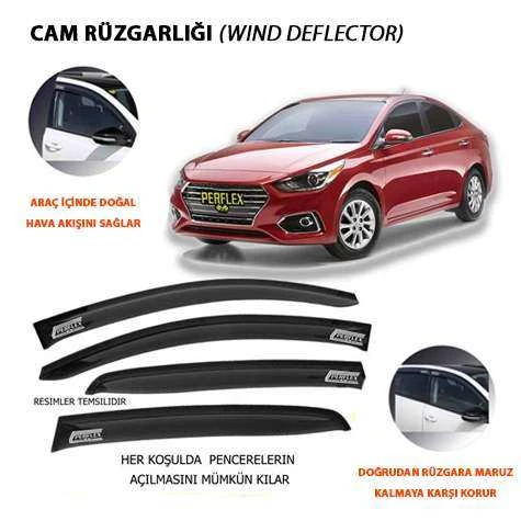Hyundaı Cam Ruzgarlıgı Mugen Tip 4 Parca Hyundaı Accent Blue Dynamıc 2011-2018 - Perflex Pd4-Hy05 ürün görseli