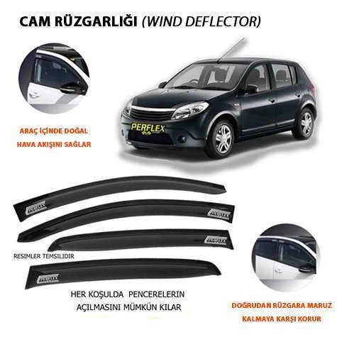 Renault Cam Ruzgarlıgı Classıc Tip 4 Parca Sandero  2012-2020 - Perflex Pa4-Dc06 ürün görseli