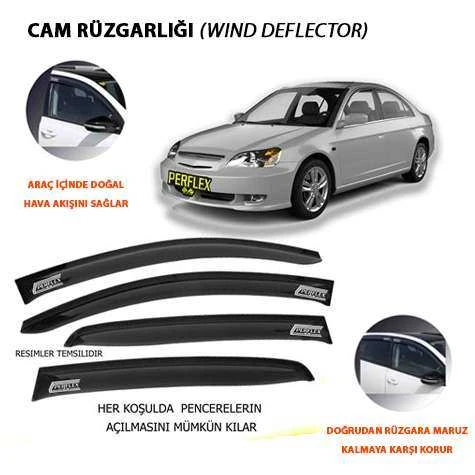Honda Cam Ruzgarlıgı Mugen Tip 4 Parca Honda CIVIC Dynamıc 1996-2000 - Perflex Pd4-Hd06 ürün görseli