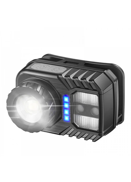PeakStar PS-571 Sensörlü XPG COB LED USB Şarj Edilebilir Lityum Pilli Zoomlu Kafa Feneri - 1