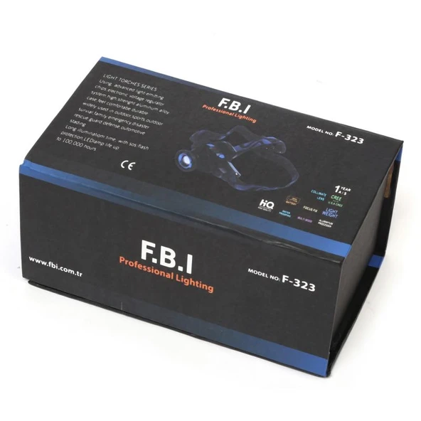 F.B.I F-323 Q5 LED Lityum Polimer Su Geçirmez Şarjlı Kafa Feneri - Resim 3