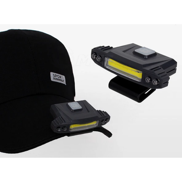 Watton WT-606 COB LED + 4LED 100 Lümen USB Şarjlı Şapka Feneri - 7