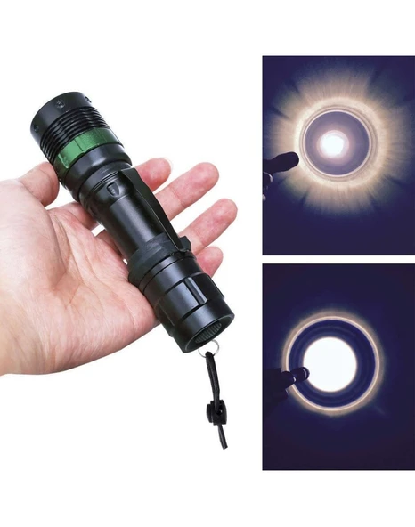 Watton WT-012 Zoomlu Oto Şarjlı EL Feneri - Resim 3