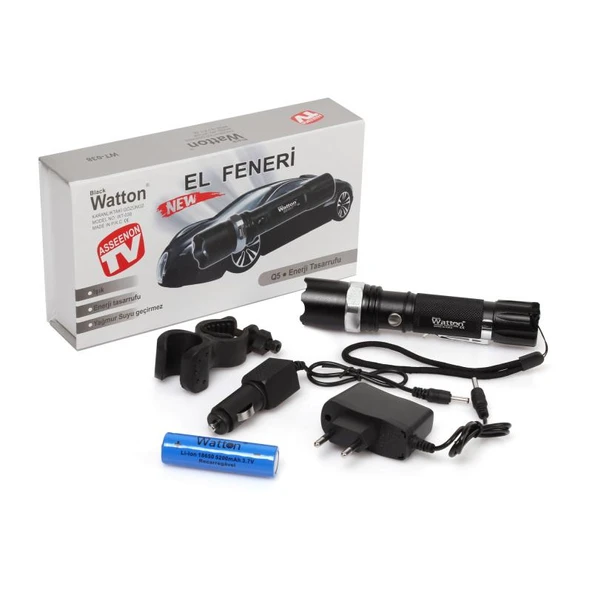 Watton WT-038 Zoomlu Şarjlı EL Feneri - 4