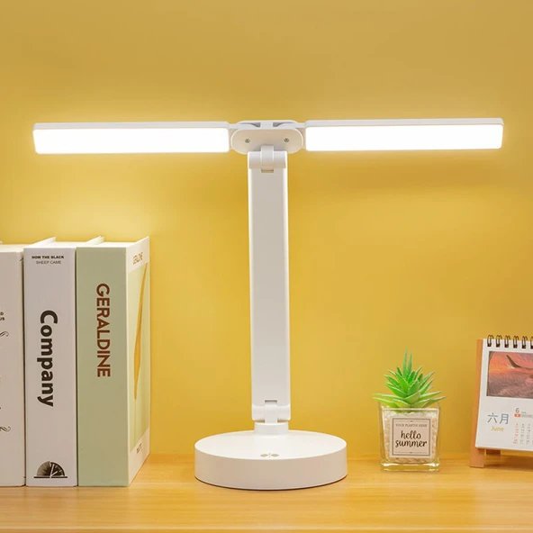 PeakStar PS-1960 Şarjlı Dokunmatik 3 Renk 40 Led Çalışma Okuma Işığı Çocuk Odası Ambiyans Modlu Gece Lambası - Resim 5