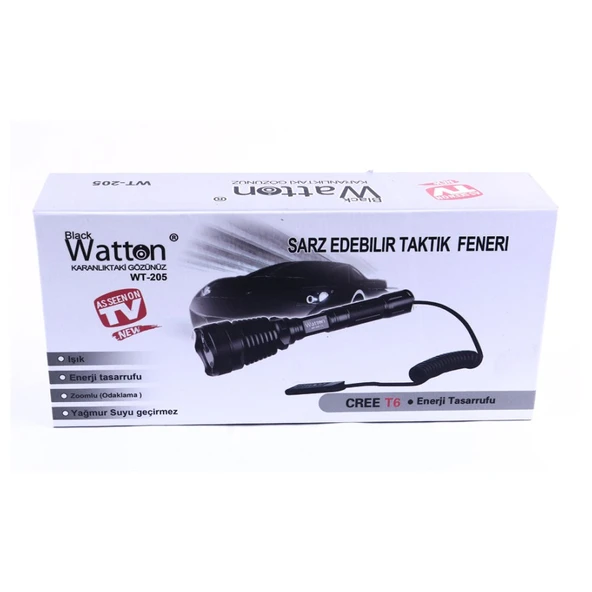Watton WT-205 800 Lümen T6 LED Şarjlı El Feneri - Resim 5