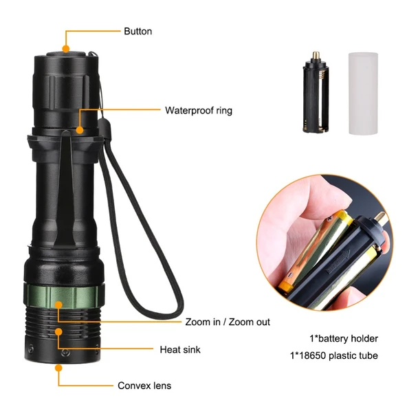 Gold Orion KM-109 3 Modlu Q5 LED Şarjlı El Feneri - Resim 3