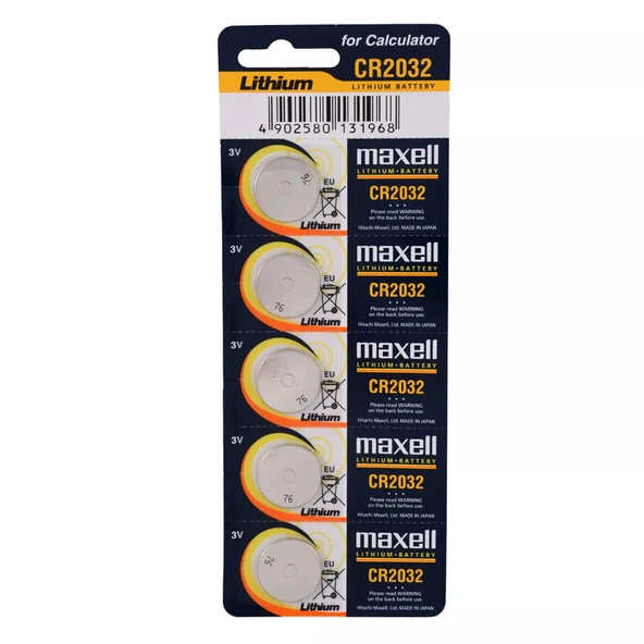 Maxell CR2032 3V Lityum Bios Baskül Terazi Pili 5 Adet ürün görseli 1