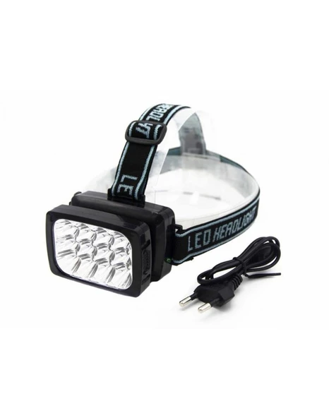 Watton WT-064 12 Ledli Güçlü Şarjlı Kafa Feneri - 2