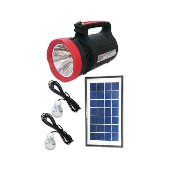 Watton WT-315 LED Ampul Solar Güneş Enerjili Fener Işıldak - Resim 2