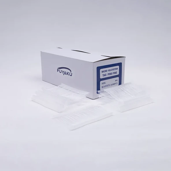 Fuyaku 25 MM ID-End Mikro İnce (Fine) Kılçık Etiketleme Plastiği Şeffaf (10.000 Adet) - Resim 2