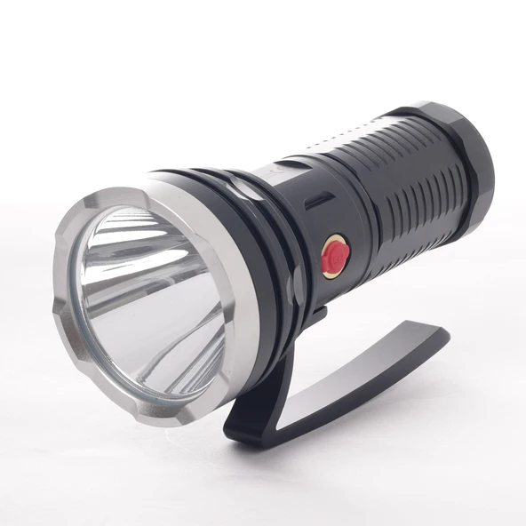 Powerdex PD-9900 Su Geçirmez 25 Watt 3200 Lümen Süper Güçlü LED Profesyonel Şarjlı El Feneri - Resim 5