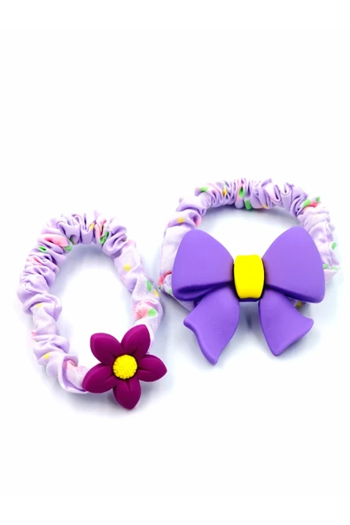 2 li Figürlü Renkli Lüks Lastik Toka ürün görseli