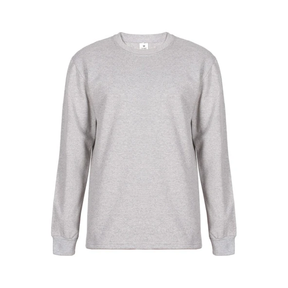 Uzun Kollu Gri Sweat Tişört