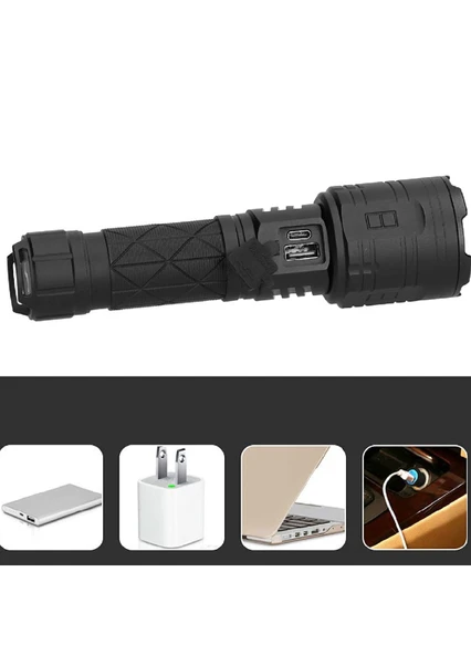 Watton WT-604 3000Lümen P50 LED Şarjlı El Feneri - Resim 4