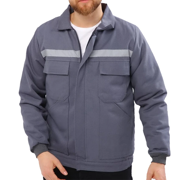 Gabardin Gri Mont İç Astarı Kapitoneli - 1