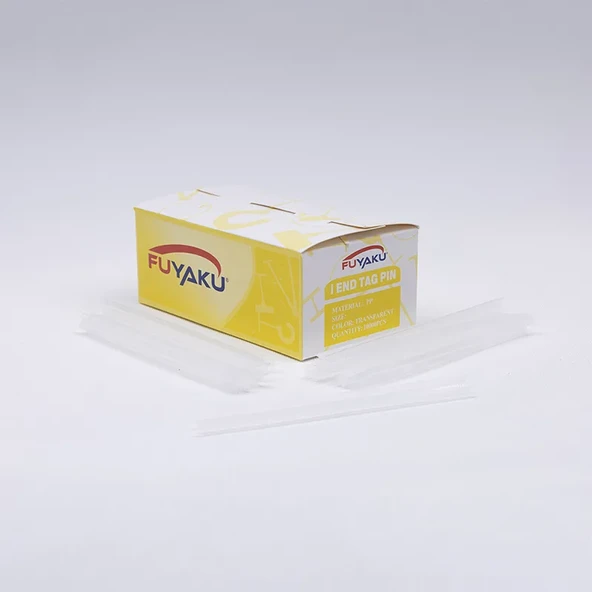 Fuyaku 5 MM I-End Mikro İnce (Fine) Kılçık Etiketleme Plastiği Şeffaf (10.000 Adet) - 3