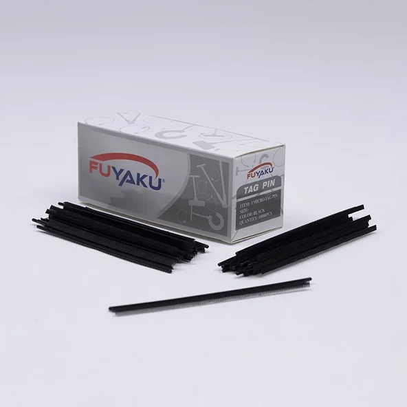 Fuyaku 4.4 MM I-End Mikro İnce (Fine) Kılçık Etiketleme Plastiği Siyah (10.000 Adet) - 3