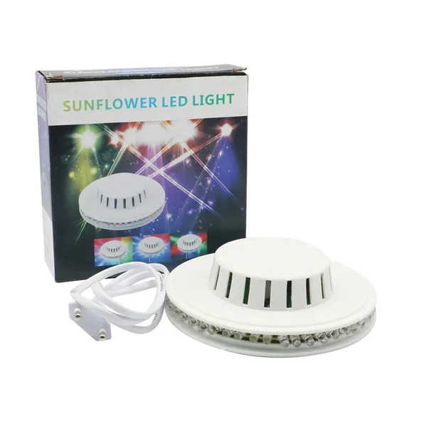 Fithome M29 48 LED RGB Otomatik Renk Değiştiren Dönen Ayçiçeği UFO LED - 6