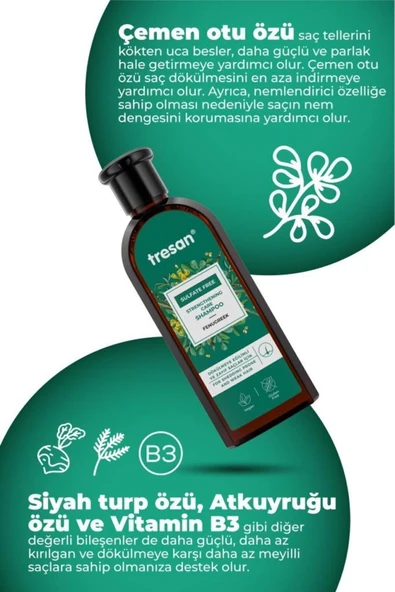 Tresan Çemen Otu Güçlendirici Sülfatsız Bakım Şampuanı 300 ml - Resim 4