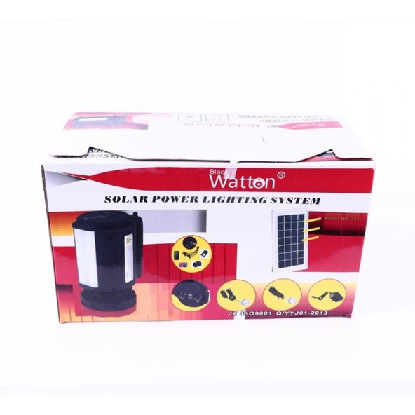 Watton WT-315 LED Ampul Solar Güneş Enerjili Fener Işıldak - Resim 3