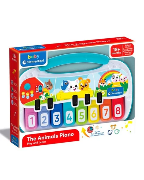Baby Clementoni Sevimli Hayvanlar Piyanosu 17901 - Resim 2