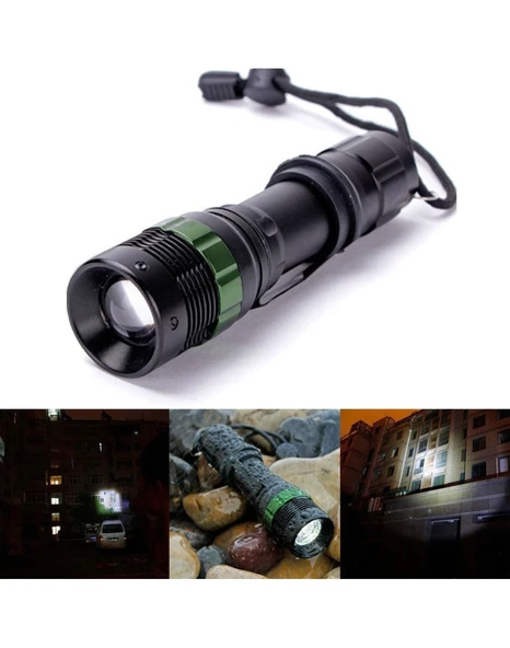 Watton WT-012 Zoomlu Oto Şarjlı EL Feneri - Resim 2