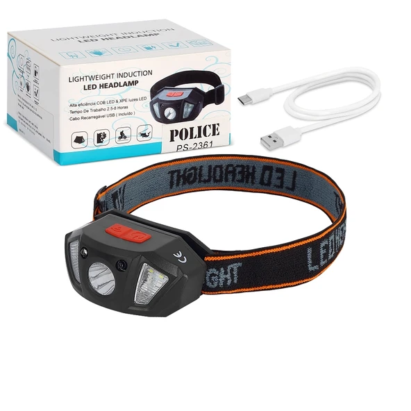 Police PS-2361 Şarjlı Kafa Feneri ürün görseli 1
