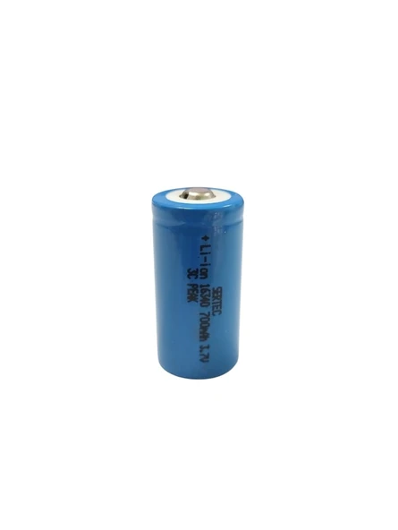 Sertec 3.7V Li-ion 16340 - 700 mAh. 1C Şarjlı Pil ürün görseli 1