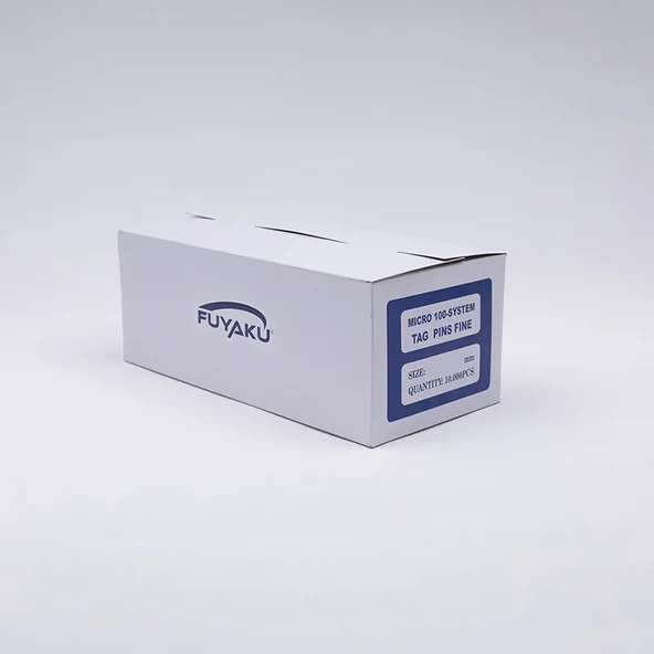 Fuyaku 65 MM ID-End Mikro İnce (Fine) Kılçık Etiketleme Plastiği Şeffaf (10.000 Adet) - 1