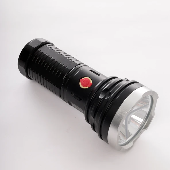 Powerdex PD-9900 Su Geçirmez 25 Watt 3200 Lümen Süper Güçlü LED Profesyonel Şarjlı El Feneri - Resim 2